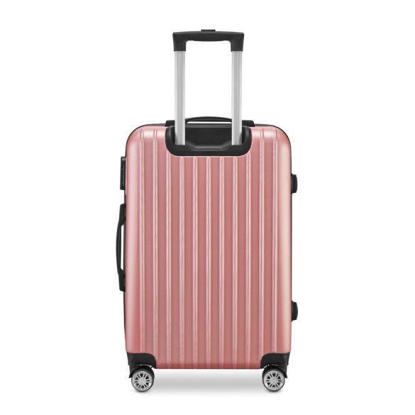BeComfort L01-R-55, ABS kožená batožina na kolieskach, ružovozlatá 55 cm