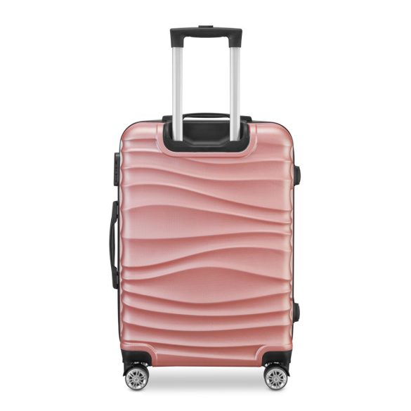 BeComfort L02-R-55, ABS kožená batožina na kolieskach, ružovozlatá 55 cm