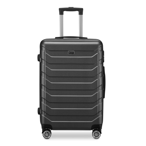 BeComfort L03-G Set 3ks ABS plastových kufrov na kolieskach sivé (55cm+65cm+75cm)