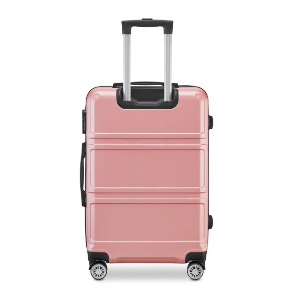 BeComfort L05-R-65, ABS kožená batožina na kolieskach, ružovozlatá 65 cm