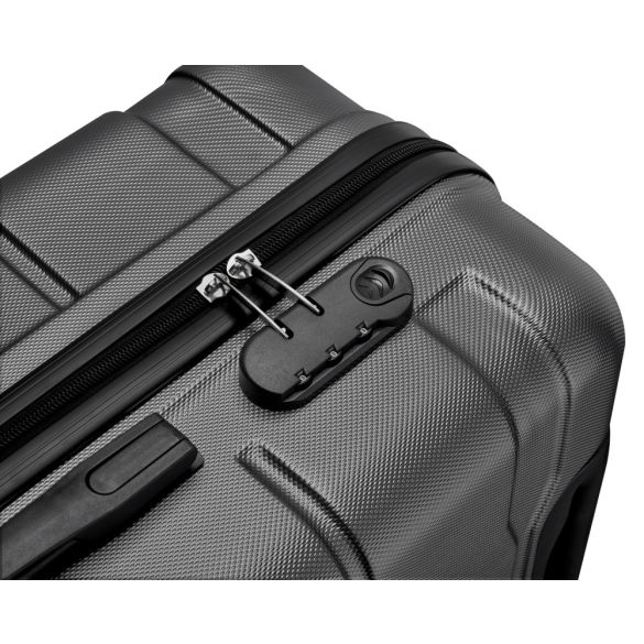 BeComfort L06-G-65, ABS kožená batožina na kolieskach, sivá 65 cm