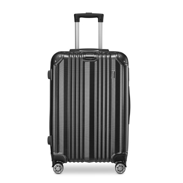 BeComfort L07-G-75, ABS kožená batožina na kolieskach, sivá 75 cm