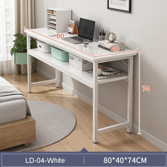 Počítačový stolík 80 x 40 x 74 cm biely LD04-White