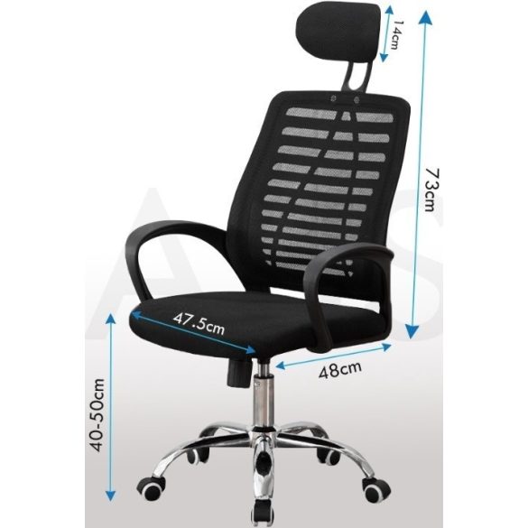 Kancelárska stolička ergonomická otočná stolička s hojdacím mechanizmom opierka hlavy lakťová opierka OC01