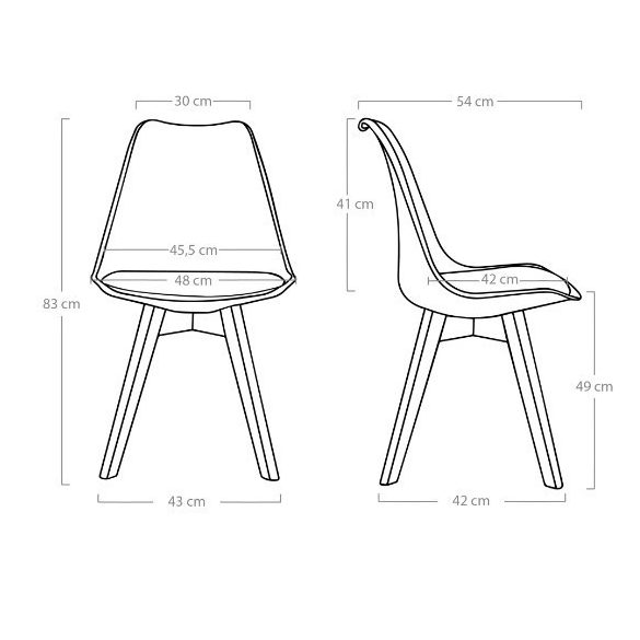 Havanna jedálenská stolička čierna OC104-Black 