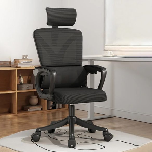 Kancelárska otočná stolička čierna BeComfort OC11 