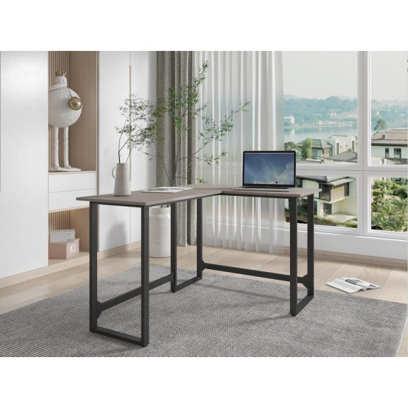 OT-102-Sivá Kancelársky stôl v tvare L sivý