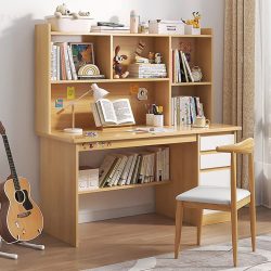   Policový stôl so zásuvkami a úložným priestorom 100x45x131cm dub OT-510-1