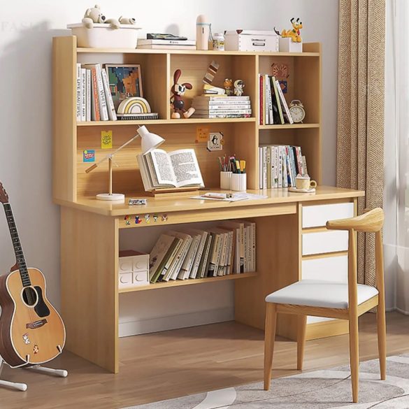 Policový stôl so zásuvkami a úložným priestorom 120x45x131cm dub OT-510-2