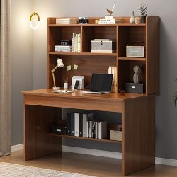   Policový stôl so zásuvkami a úložným priestorom 120x45x131cm hnedá OT-513-2