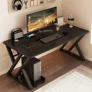 Herný stôl kvalitný písací stôl čierny 100x60x75 cm OTX-B