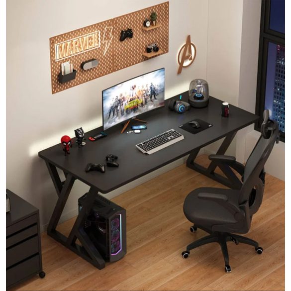 Herný stôl kvalitný písací stôl čierny 120x60x75 cm OTX-B1