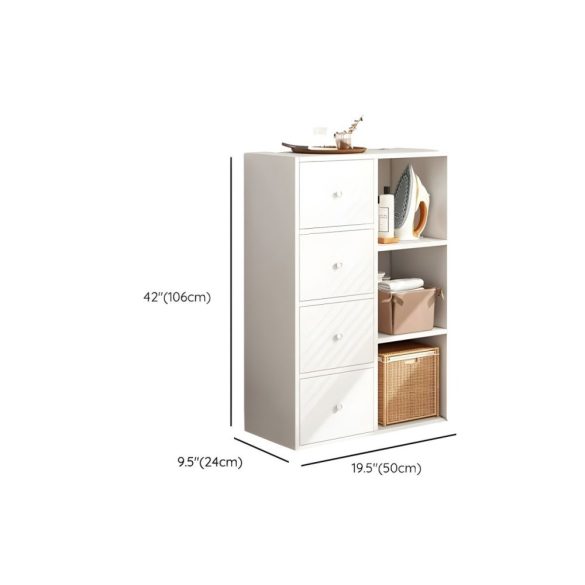 Komoda skriňa 50x24x106 cm biela PN02