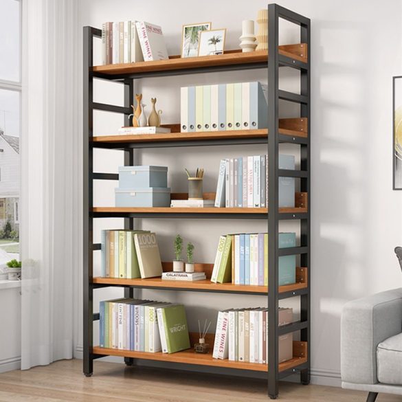 Knižnica s 5 policami 100x30x143cm hnedá PS07-3