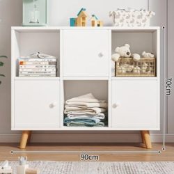 Komoda 3 dverová skriňa 90x30x70 cm biela PZ02