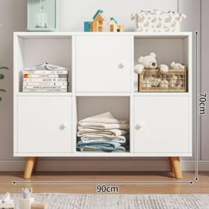 Komoda 3 dverová skriňa 90x30x70 cm biela PZ02