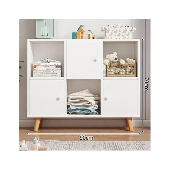 Komoda 3 dverová skriňa 90x30x70 cm biela PZ02