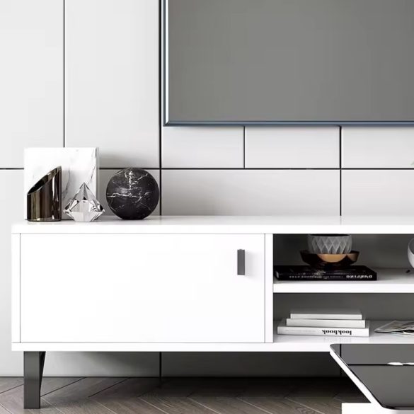 TV stolík multifunkčný stojan120x30x40 cm biela RT10