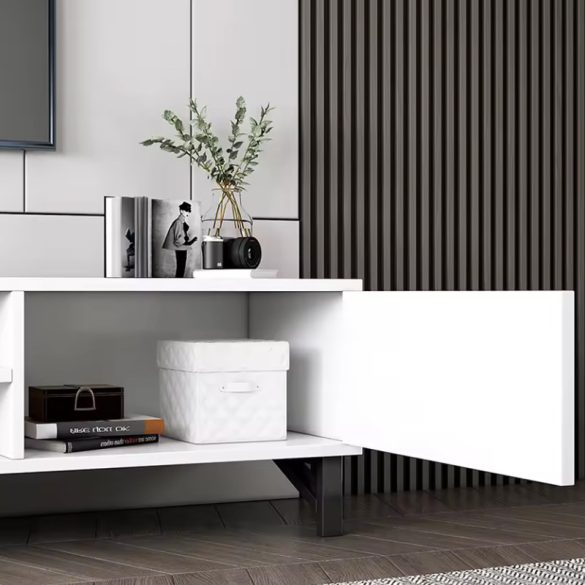 TV stolík multifunkčný stojan120x30x40 cm biela RT10