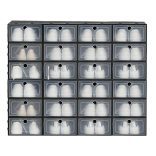 Úložný box na topánky 24 kusov čierny ST-24-B