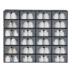 Úložný box na topánky 24 kusov čierny ST-24-B