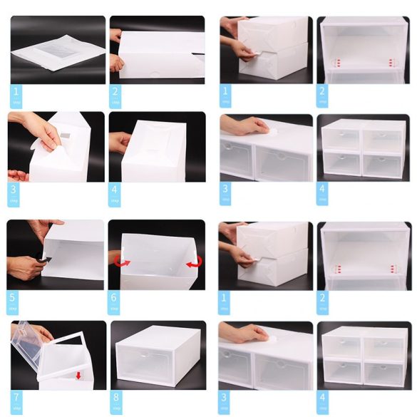 Úložný box na topánky 24 kusov čierny ST-24-B