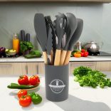 12 ks silikónové kuchynské náčinie sivé T08