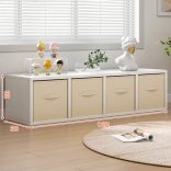 BeComfort regálový prvok s výsuvnými boxmi 120 x 30 x 32 cm TN01