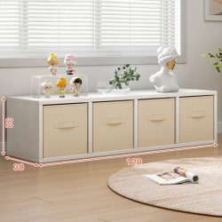   BeComfort regálový prvok s výsuvnými boxmi 120 x 30 x 32 cm TN01