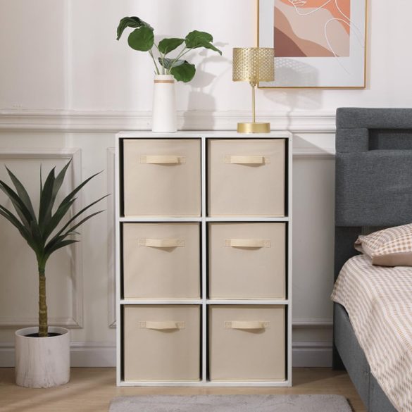 BeComfort policový diel s 6 úložnými boxmi 60x90x30 cm TN03