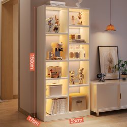 Regál na knihy 53x17x150cm biela VP02